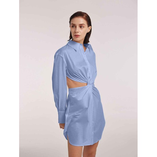 Twisted Cut-out Shirt Dress Twisted Cut-out Shirt Dress