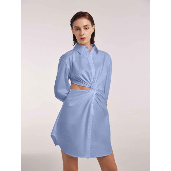 Twisted Cut-out Shirt Dress Twisted Cut-out Shirt Dress