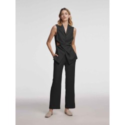 Sleeveless Twist Hollow-out Blazer