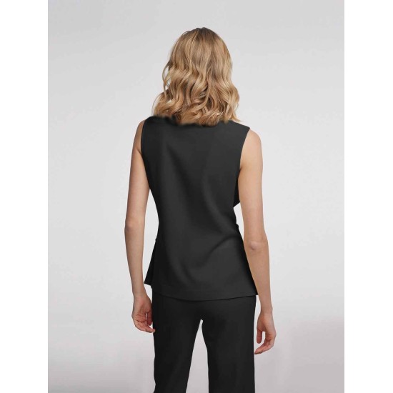 Sleeveless Twist Hollow-out Blazer Sleeveless Twist Hollow-out Blazer