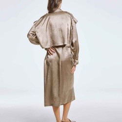Two-pieces Acetate Blazer and Sleeveless Slip Dress
