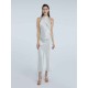 Choker Collar Low Back Silk Dress Choker Collar Low Back Silk Dress