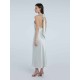 Choker Collar Low Back Silk Dress Choker Collar Low Back Silk Dress