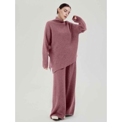 Wool Sweater and Wide Leg Pants Set