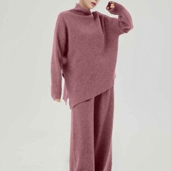 Wool Sweater and Wide Leg Pants Set