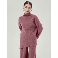 Wool Sweater and Wide Leg Pants Set