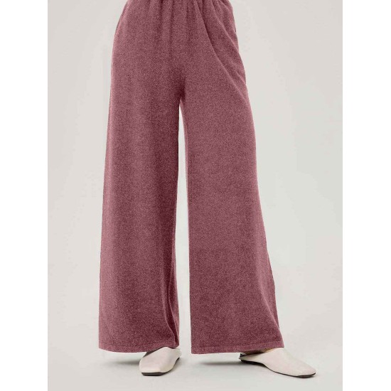 Wool Sweater and Wide Leg Pants Set Wool Sweater and Wide Leg Pants Set