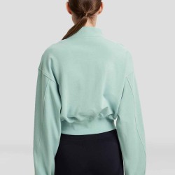 Band-Collar Bomber Jacket