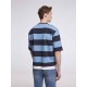 Striped Cotton Crewneck with Short Sleeves Striped Cotton Crewneck with Short Sleeves