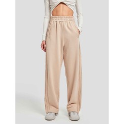 High Waisted Straight Leg Track Pants