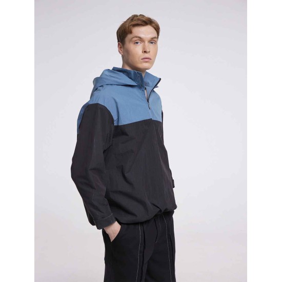 Half-zipped Two-tone Hoodie Half-zipped Two-tone Hoodie