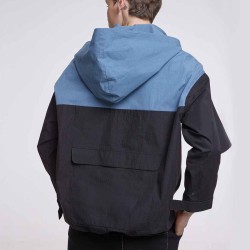 Half-zipped Two-tone Hoodie