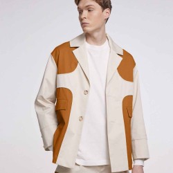 Two-tone Cotton Blazer