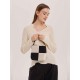 Silk Black & White Checkered Handbag Silk Black & White Checkered Handbag