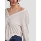 Buttoned V-line Long Sleeve Shirt Buttoned V-line Long Sleeve Shirt