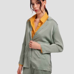Classic Single Buttoned Silky Suit