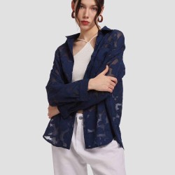 Light Jacquard Long-Sleeve Shirt