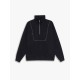 Half-Zip Sweatshirt With Patched Arm Slits Half-Zip Sweatshirt With Patched Arm Slits