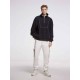 Half-Zip Sweatshirt With Patched Arm Slits Half-Zip Sweatshirt With Patched Arm Slits