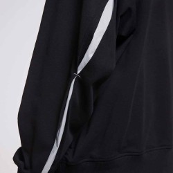 Half-Zip Sweatshirt With Patched Arm Slits