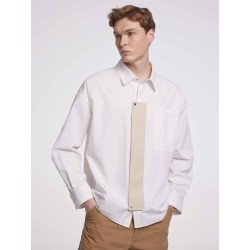 Hidden Placket Shirt With Classic Chest Pocket