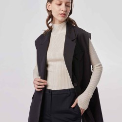 Oversize Sleeveless Blazer