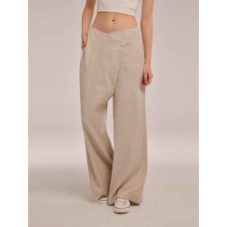 Asymmetric Wide Leg Pants