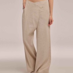 Asymmetric Wide Leg Pants