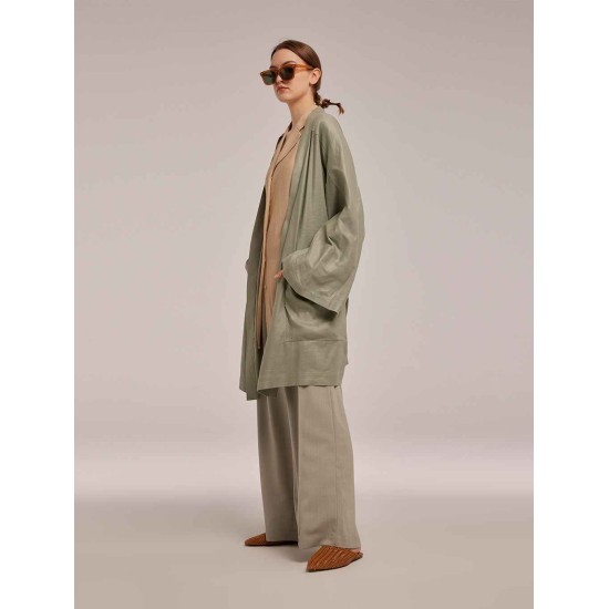 Belted Robe with Patch Pockets Belted Robe with Patch Pockets