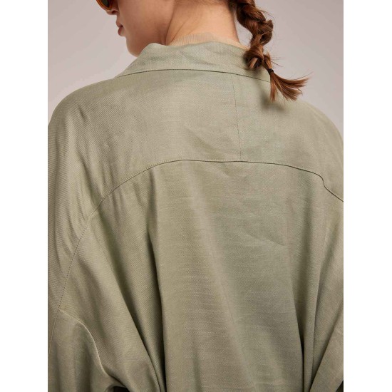 Belted Robe with Patch Pockets Belted Robe with Patch Pockets