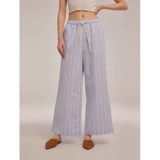Striped Ankle Length Pajama Pants Striped Ankle Length Pajama Pants