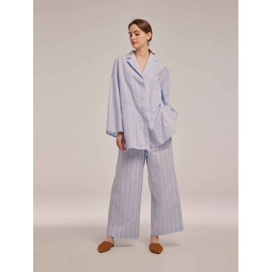 Striped Ankle Length Pajama Pants Striped Ankle Length Pajama Pants
