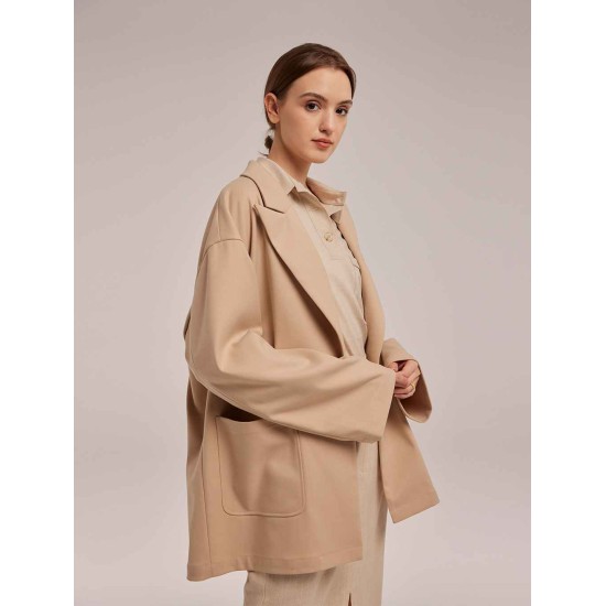 One Buttoned Peak Lapel Blazer One Buttoned Peak Lapel Blazer