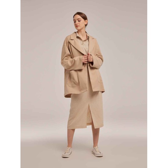 One Buttoned Peak Lapel Blazer One Buttoned Peak Lapel Blazer