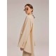 Oversized Cotton Blend Blazer with Buttoned Cuffs Oversized Cotton Blend Blazer with Buttoned Cuffs