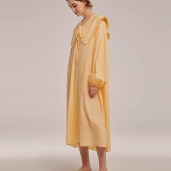 Trimmed Pajamas Dress