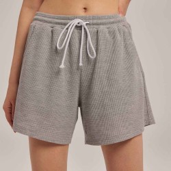 Waffle-check Mini Shorts