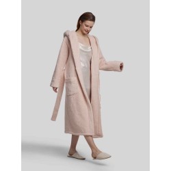 Hooded Calf-length Dressing Gown