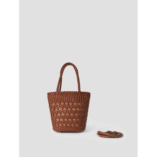 Hand-Braided Leather Basket-Bucket Hand-Braided Leather Basket-Bucket