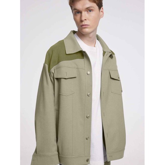 Contrasting Buttoned Jacket Contrasting Buttoned Jacket