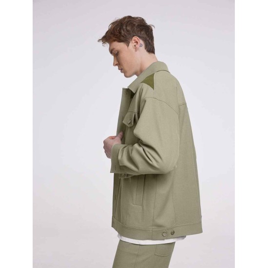 Contrasting Buttoned Jacket Contrasting Buttoned Jacket