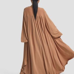 Pleated Puff Sleeves Cardigan