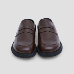 Stitching Penny Loafer Mules