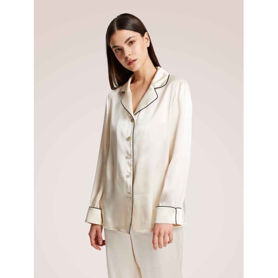 Regular Pajama Top In Turn-Up Cuff Regular Pajama Top In Turn-Up Cuff