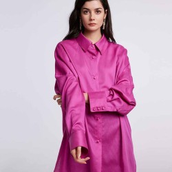 Draped Long-sleeves Shirt