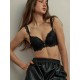 Floral Lace Plunge Bra Set In Petit Pendant Detail Floral Lace Plunge Bra Set In Petit Pendant Detail