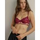 Strappy Mesh Demi Bra Set In Lily Lace Strappy Mesh Demi Bra Set In Lily Lace