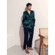 Tie-Waist Blazer & Front Slit Trousers Set Tie-Waist Blazer & Front Slit Trousers Set