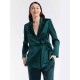 Tie-Waist Blazer & Front Slit Trousers Set Tie-Waist Blazer & Front Slit Trousers Set