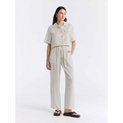 Linen Blend Shirt & Pants Set